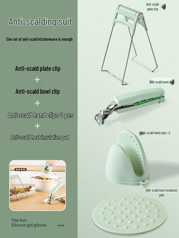 Zhaoran Anti-scald 4-Piece Dish Gripper Set