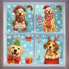Christmas Decorations Gift Box Static Stickers Shopping Mall Window Decoration Christmas Wreath Puppy Glass Stickers