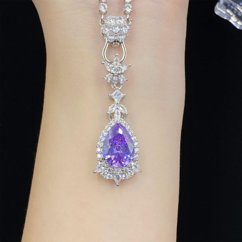Sace Gems Classic Copper Alloy Zircon Ring Earrings Pendant Necklace Jewelry Sets Wedding Party Gifts