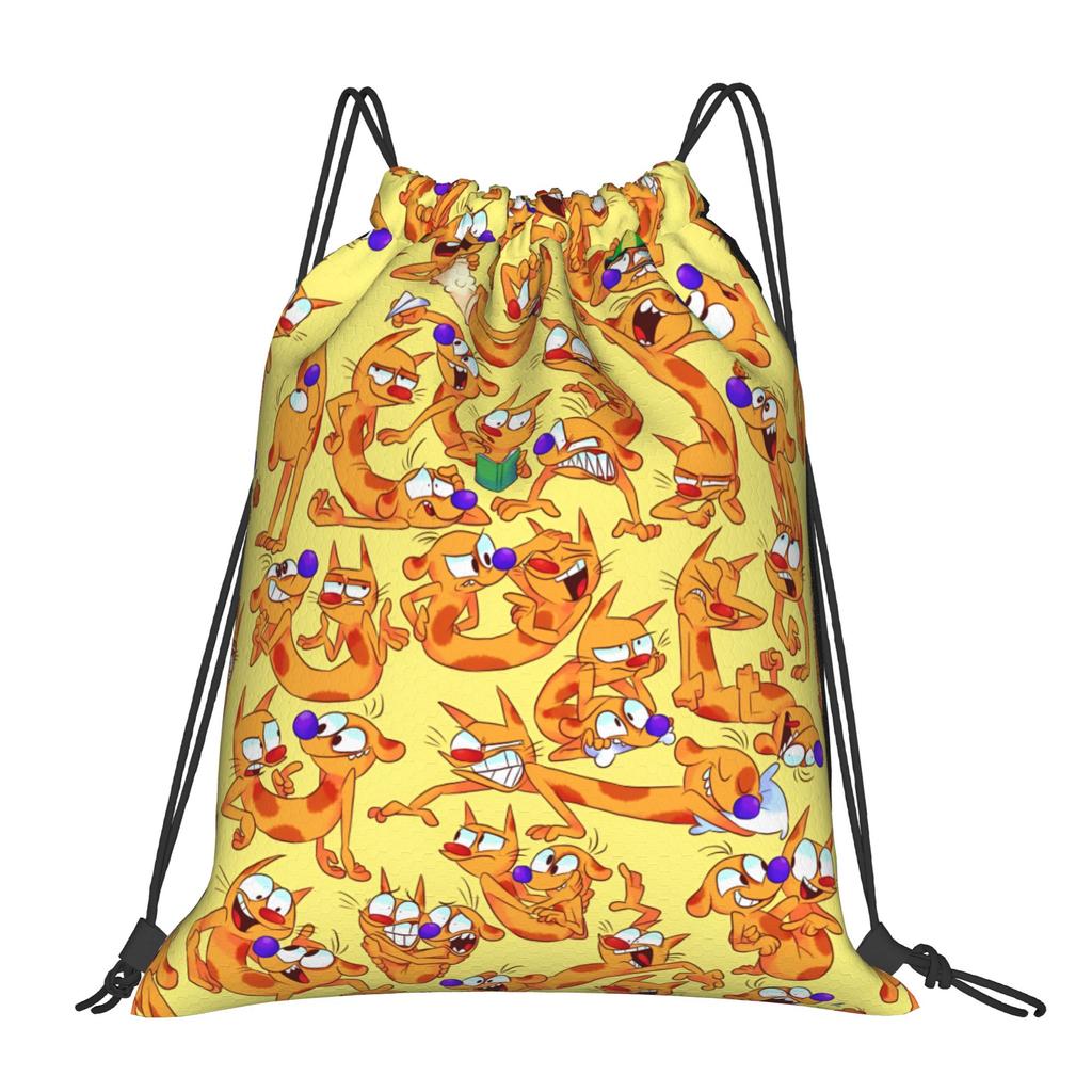 Custom CatDoges Drawstring Bags for Shopping Yoga Backpacks Men Women Surreal Humour Sports Gym Sackpack