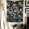 Name Benutzerdefinierte Miami Dolphins Logos Wandteppich Ästhetischer Wandbehang Gedruckter Stoffdecke Dekorative Wandteppiche für Schlafzimmer Wohnzimmer Heimdekoration