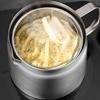 1.5/TwoL Oil Filter Vessel Multi-Functional With Frying Basket Grease Container Large Capacity Stainless Steel Oil Strainer Pot