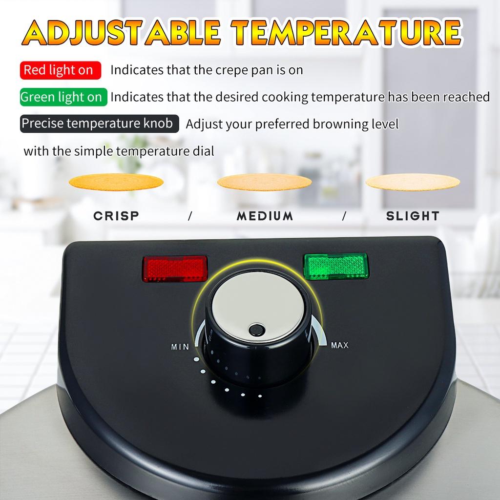 2000W Electric Paratha Chapati Roti Maker Flat Bread Pizza Kitchen Tortilla Cooking Tool