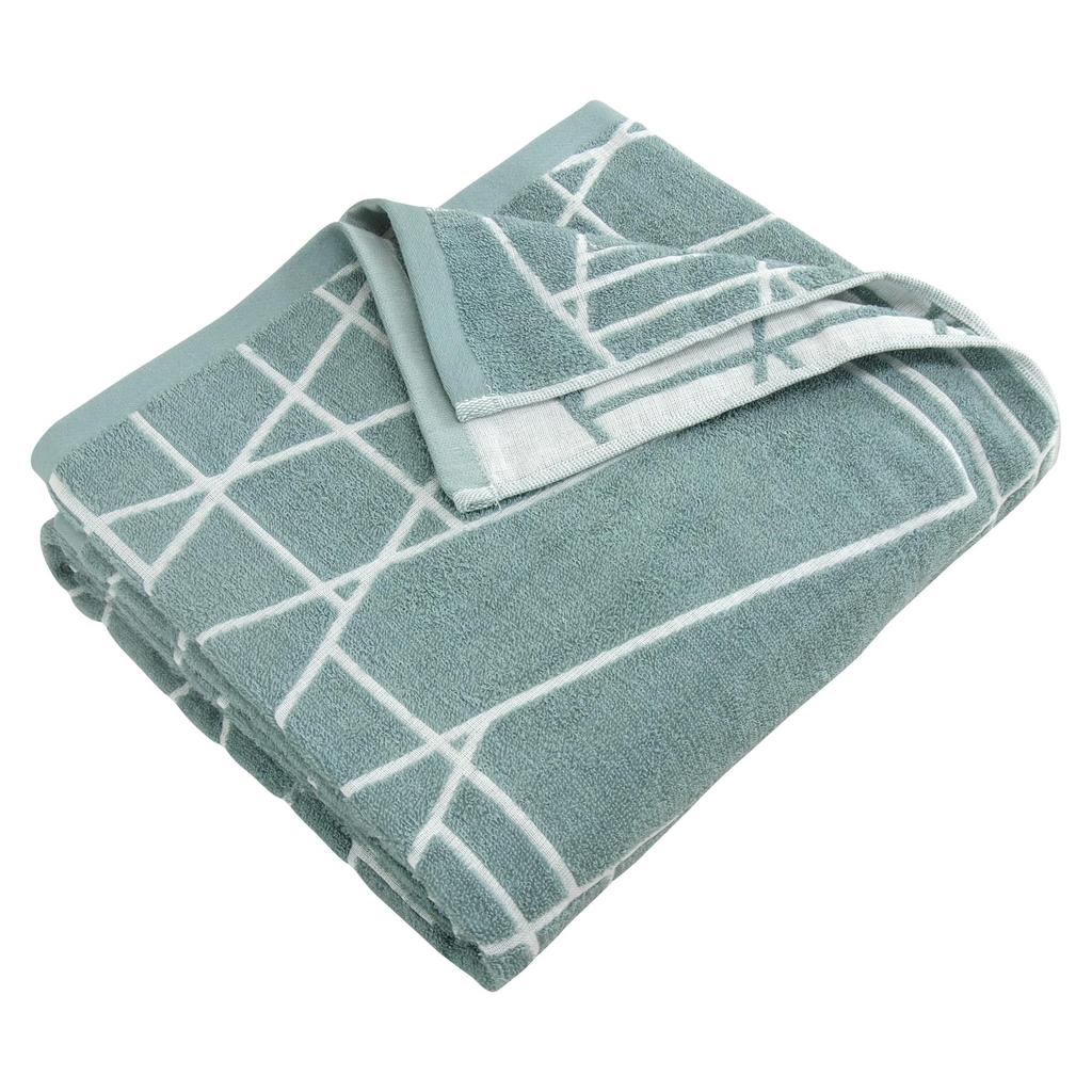 Rivere Towel Cooling Blanket, Single, Reversible, Double-Sided, 100% Cotton, Moisture-Wicking, Quick-Drying, Blanket, Stylish, All-Season (Green)
