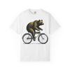 Whimsical Bear Bicycle T-Shirt: Unisex Cotton Tee for Animal Lovers