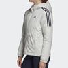 Adidas Hooded Warm Casual Cotton Sport Coat Women Jackets White GH4600