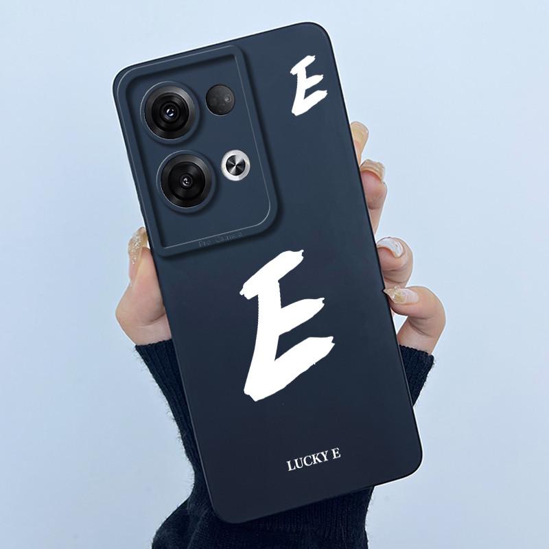 For OPPO Reno 8 Pro 5G Reno8 Reno8 Pro Plus Shockproof Phone Case Lucky Initial Letter Casing Silicone Soft Matte Back Cover