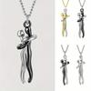 Koppel Omhelzing Hanger Ketting, Zwart Mode Liefhebber Getuige Sieraden, Heren en Dames Koppel Ketting