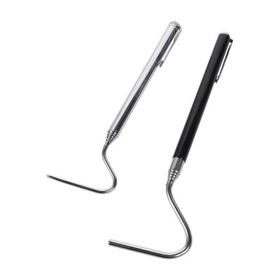 Adjustable Snake Hook Stainless Steel Retractable Reptile Catcher Non Slip Grip Long Handle Reptile Handling Tool Outdoor