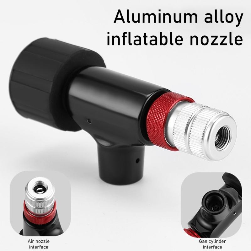 Road Bike CO2 Inflator Head Bike Inflation Valves Head Replacement Inflation Nozzle Bike Fast Inflation Accessories