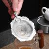 Pure Tin Tea Set Creative Tea Drain Gourd Filter Japanese Handmade Hammered Leaf Filter Kung Fu Tea Ceremony Gift for Friends