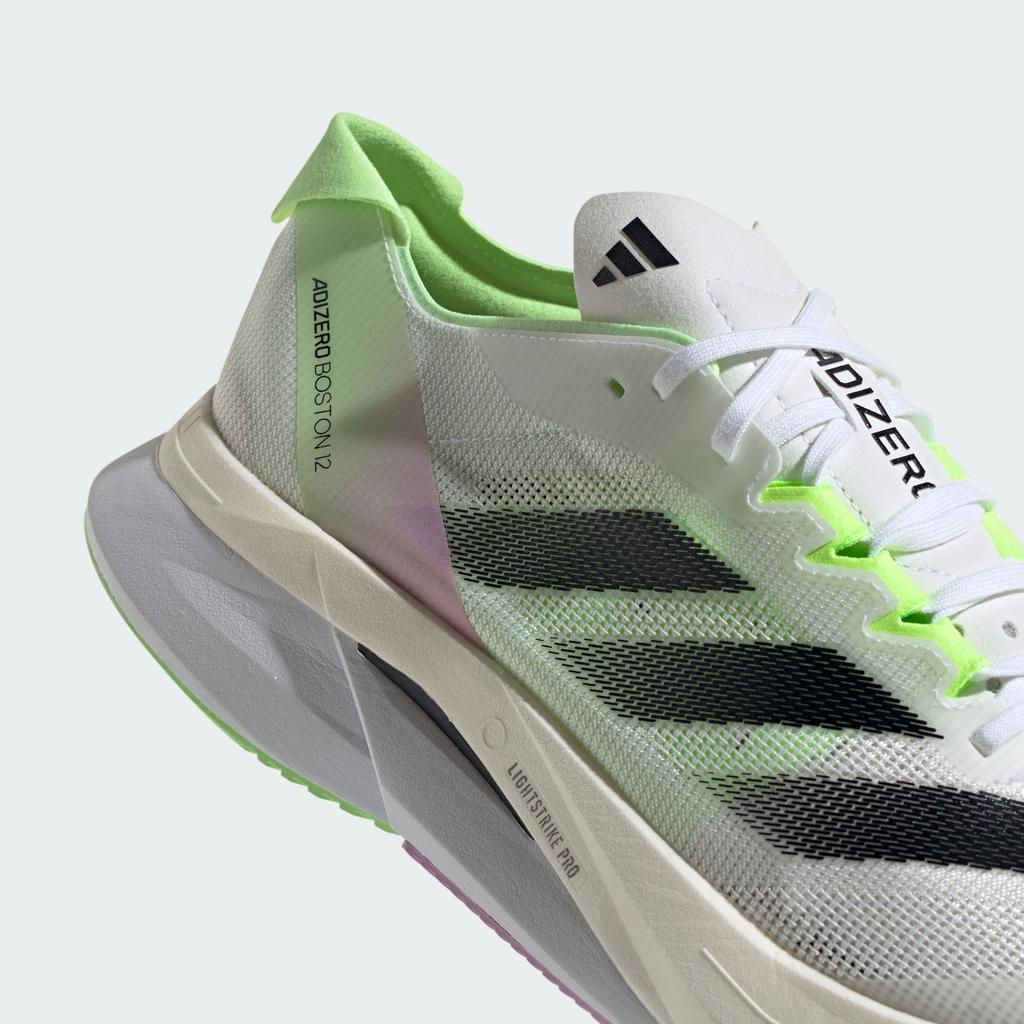 adidas Adizero Boston 12 Cloud White Core Black Green Spark