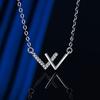 W Letter Necklace Women Luxury Small Group Design Sense Collar Chain Simple Temperament All Matching Trend
