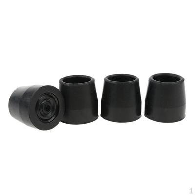 4 Stück Gehstock-Krückenpolster aus Gummi, robust
