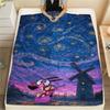 1PC Courage Cowardly Dog Print Flannel Blanket, High Quality Comfortable for All Seasons, Home Decor, Warmth and Comfort, Perfect for Christmas Gifts