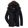 Men's Medium-Long Hooded Winter Jacket - Thick, Warm, Cotton Padded, Plus Size for Middle-Aged & Elderly
