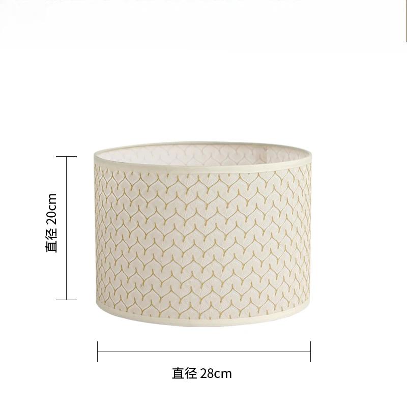 Nordic Cloth Metal Lamp Shade Home Decoration E27 Linen Fabric Metal Desk Lamp Cloth Lampshade 14/22/25cm Height