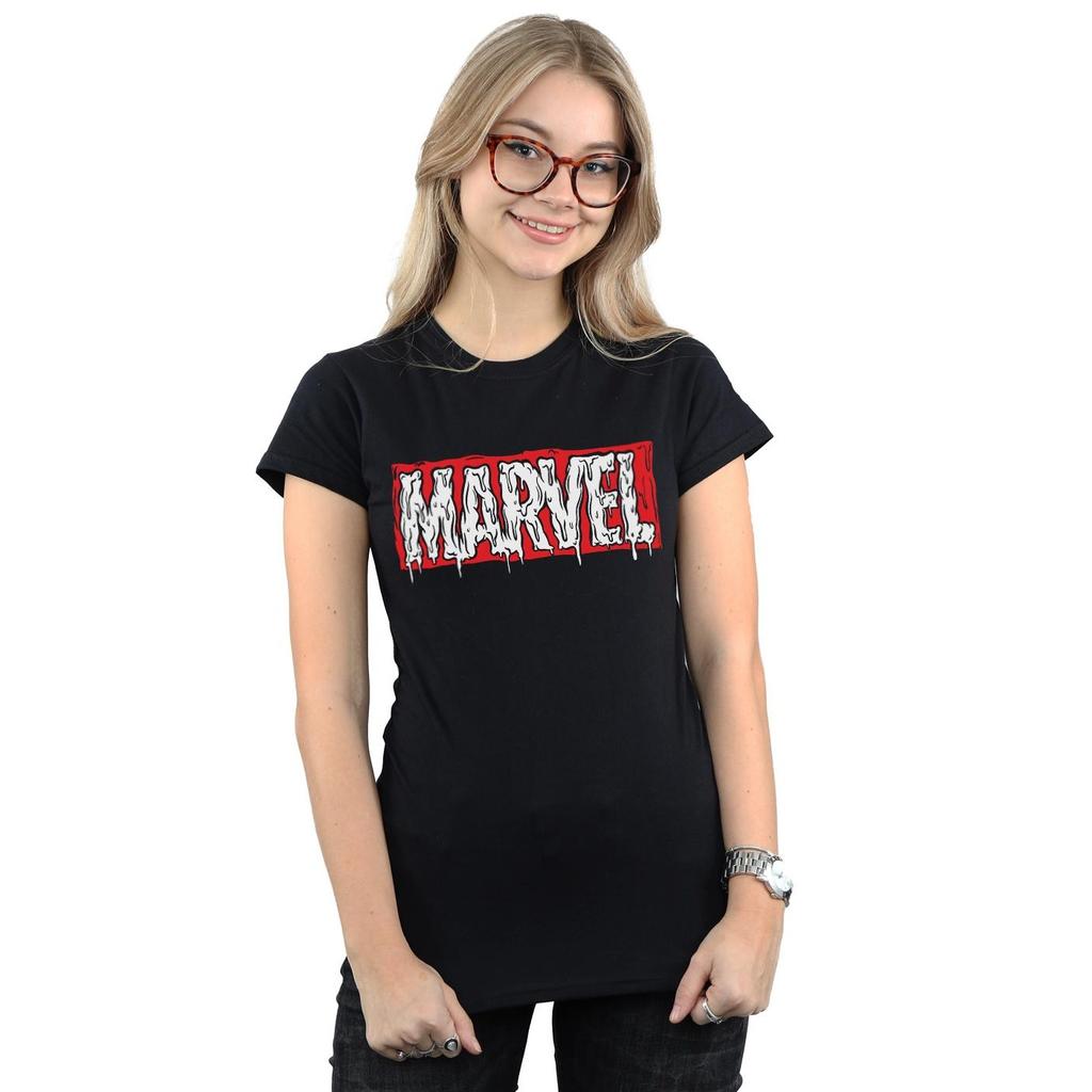 Marvel Womens/Ladies Drip Logo Cotton T-Shirt