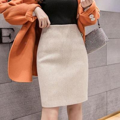 Korejská móda Úzké dámské sukně s vysokým pasem Elegantní kancelářská dáma Pevné tužkové sukně Hip-Wrap Minisukně Žena Faldas