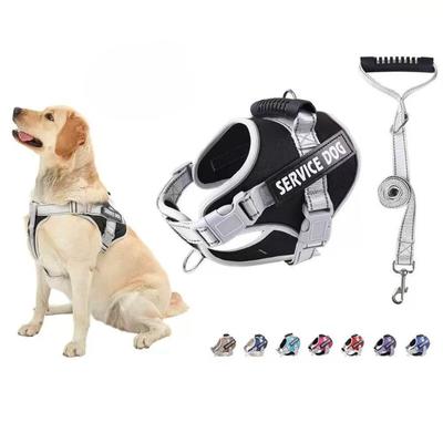 Neuer großer hundespezifischer Brust- und Rückenriemen, Nachtreflektierend und atmungsaktiv, Explosionssicher, Stoßfest und Ausbruchsichere Leine