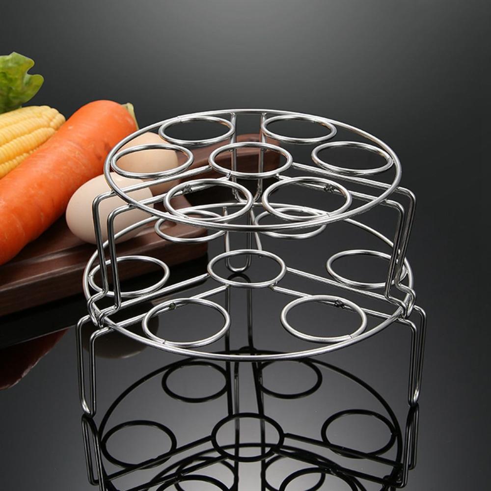 Heat Resistant Stackable Stainless Steel Steaming Tray Egg Steamer Rack Trivet Stand Holder