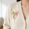 Handmade Enamel Fish Brooch With Floral Detailing Delicate Craftsmanship Lapel Accessory for Women Girls
