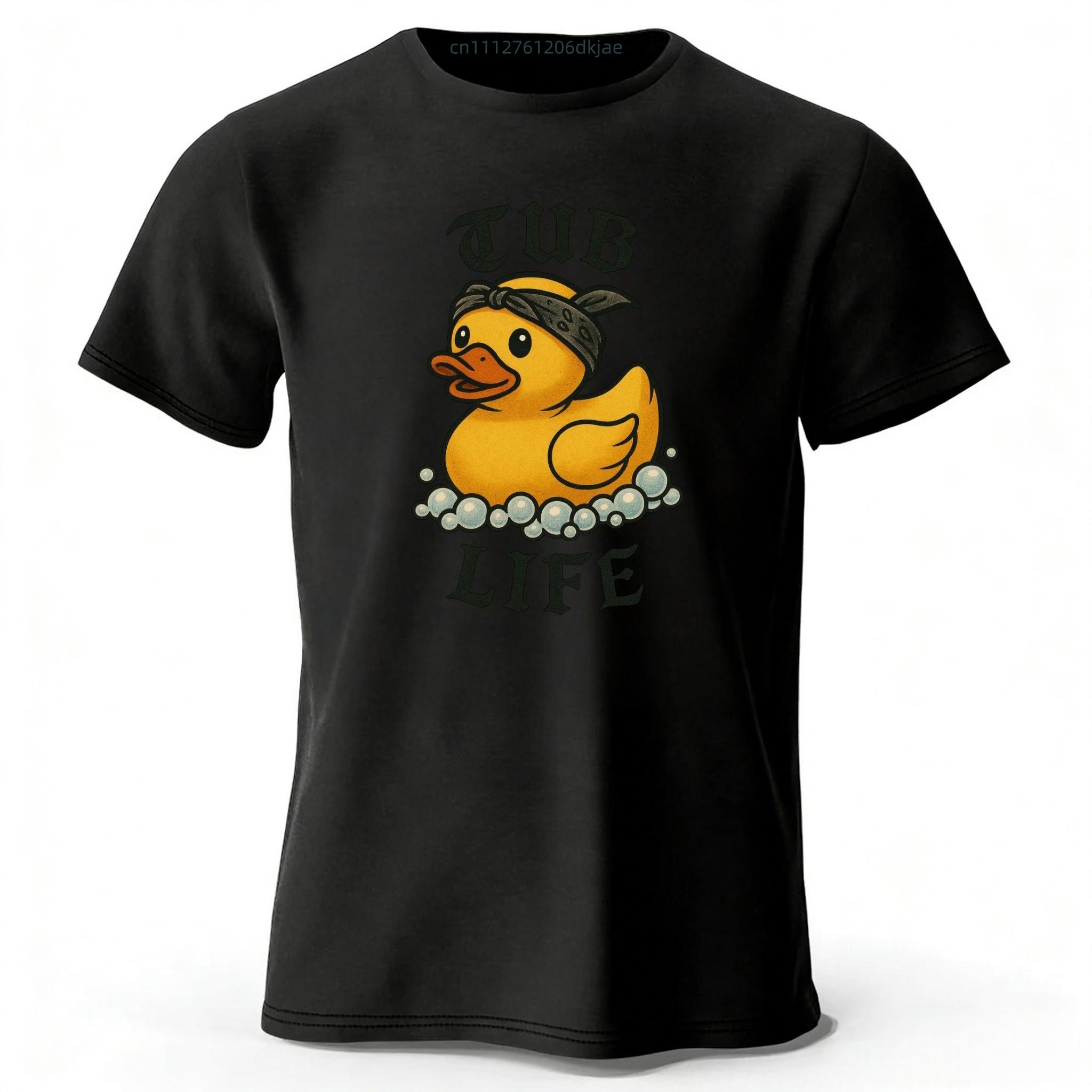 

Bathing Tub Yellow Duck Pure Cotton Short Sleeved Menwomen Loose Oversized Fashionable Casual Tshirt Y2k Street Style Top M