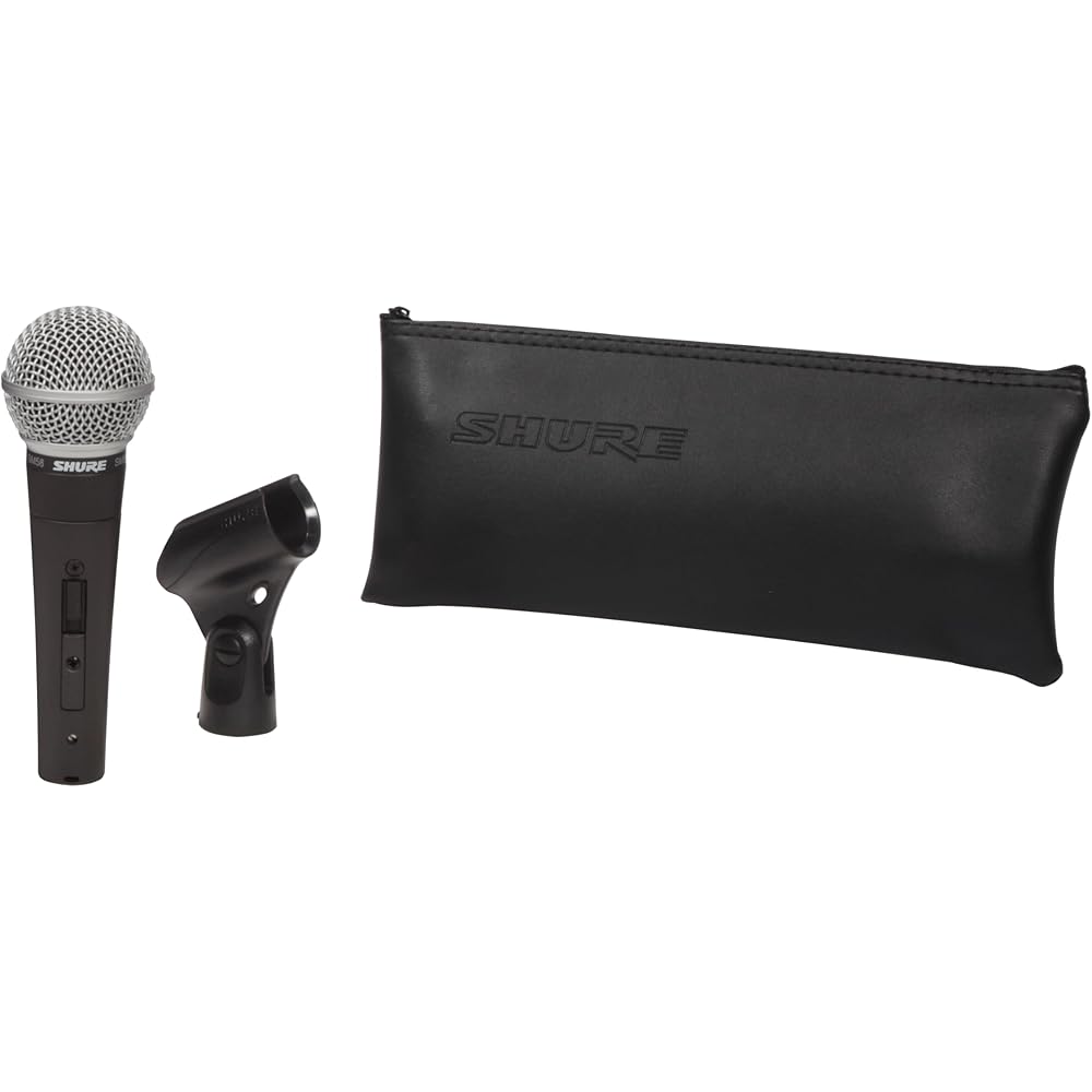 Shure SM58S Dynamic Microphone with On/Off Switch Cardioid XLR Wired Vocal Recording Microphone