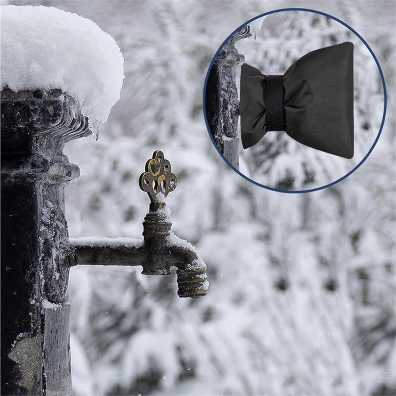 

2Pcs Winter Outdoor Faucet Covers Waterproof Garden Faucet Anti-Freeze Protective Socks Reusable Faucet Protective Cover 2pcs чёрный