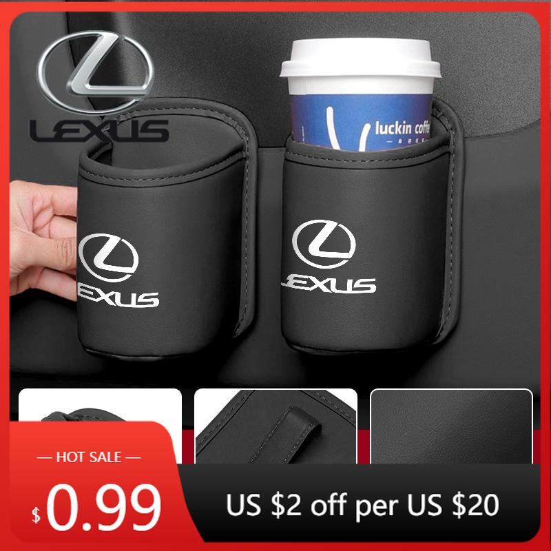 Interior Stickers Car Seatback Water Cup Box Leather Mug Drinks Storage Bag Accessories For Lexus UX250h RX450h CT200h RX400h NX