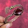 Red fire labradorite cuff bracelet copper wire wrapped bangle gemstone jewelry adjustable bracelet handmade bangle copper jewelry for gifts