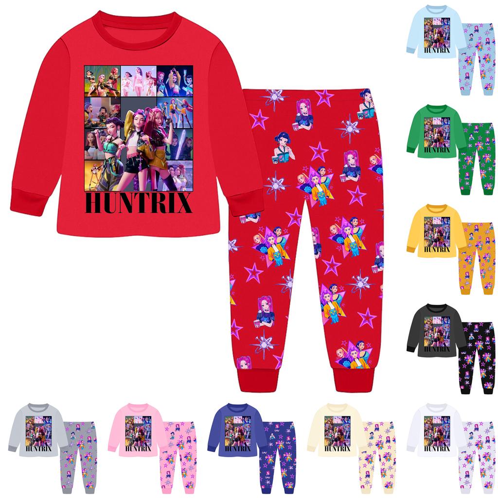 Children's Fashion Suit Skirt Round Neck Long Sleeve Top Pants