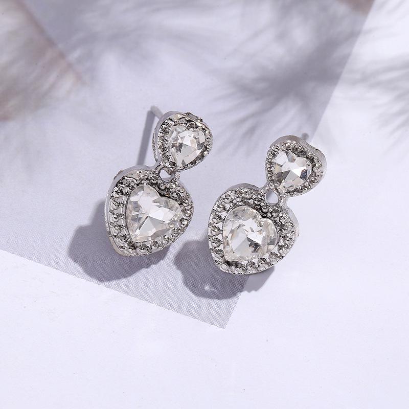 High-End Zirconia Heart Stud Earrings: Elegant, Versatile, and Trendy Women s Accessories