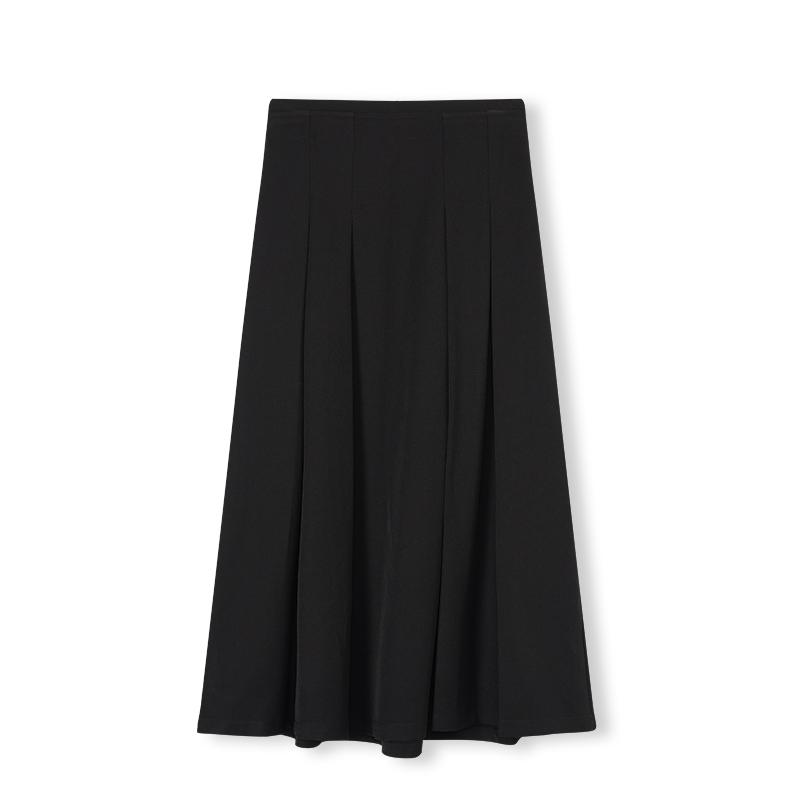MIXMAX Casual Versatile Temperament Fashionable Age Reducing Slimming Half Body Long Skirt