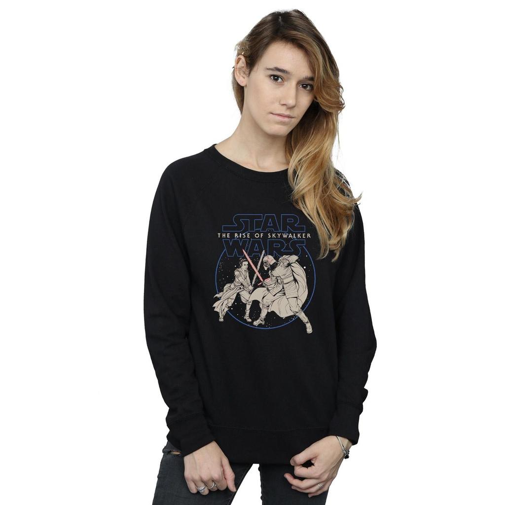 Star Wars: The Rise of Skywalker Womens/Ladies Star Wars The Rise Of Skywalker Rey And Kylo Combat Sweatshirt