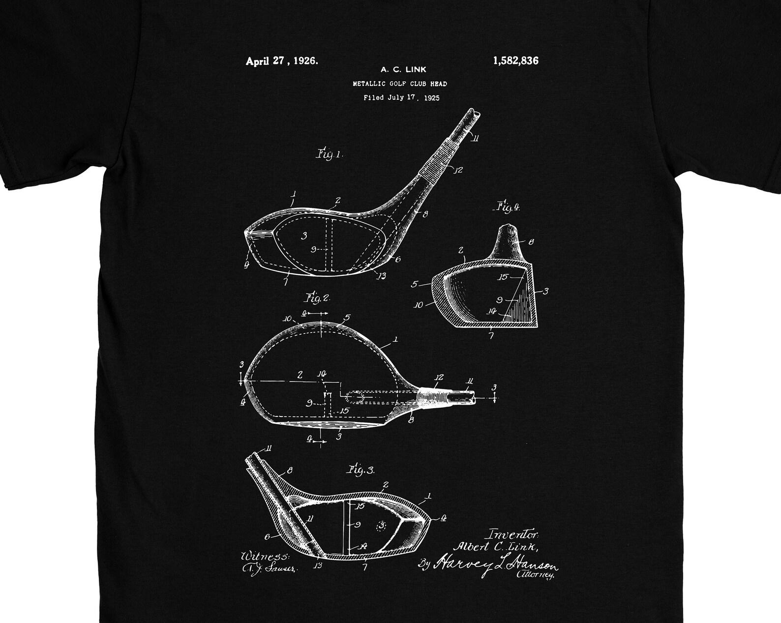 Golf Club Patent T-Shirt: Dexterity, Loft & Flex - 100% Cotton S