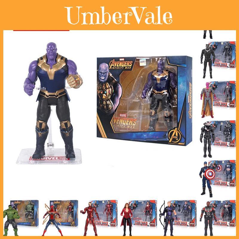 Detaillierte Marvel Avengers Spider-Man Iron Man Figur Mit Beweglichen Gelenken Und Ständer 17 cm Groß