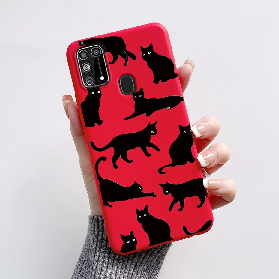 Silicone Case For Samsung M31 M 31 Cover Cute Rabbit Panda Shockproof Phone Case For Samsung Galaxy M31s M31 s M315F M317F Etui