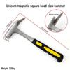 Carbon Steel Claw Hammer with Fiber, Wood & Rubber-Coated Iron Handles
