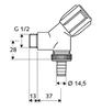 Comfort angle valve for 1/2" devices, chrome with BSZ