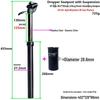 Hydraulic Shock-Absorbing Seatpost for Mountain Bikes - Multiple Sizes Available