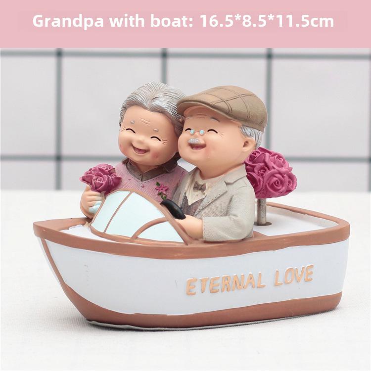 "Decor creativ pentru casă cuplu japonez în vârstă pentru nunți și cadouri - Model 935-1"