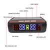 Car Tire Pressure Monitoring System Tyre Pressure Alarm T12 0-3.5Bar Solar USB TPMS With 4 External Sensors