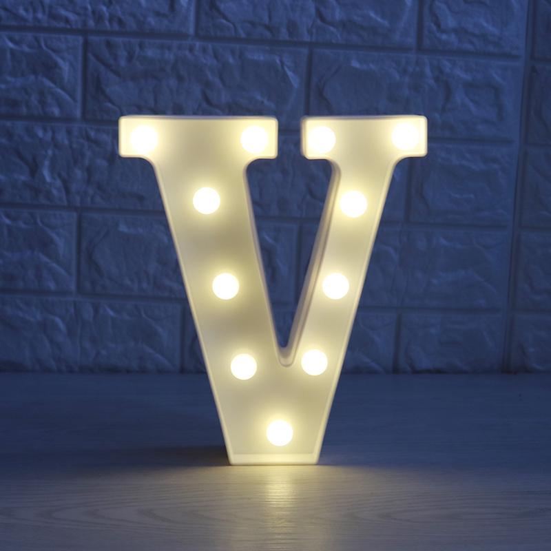 LED Marquee Letter Character Lights A - Z Alphabet Light Up Sign Decor
