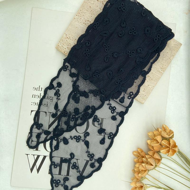 French Lace Embroidered Silk Scarf Headband - Super Fairy Sweet Hair Ribbon