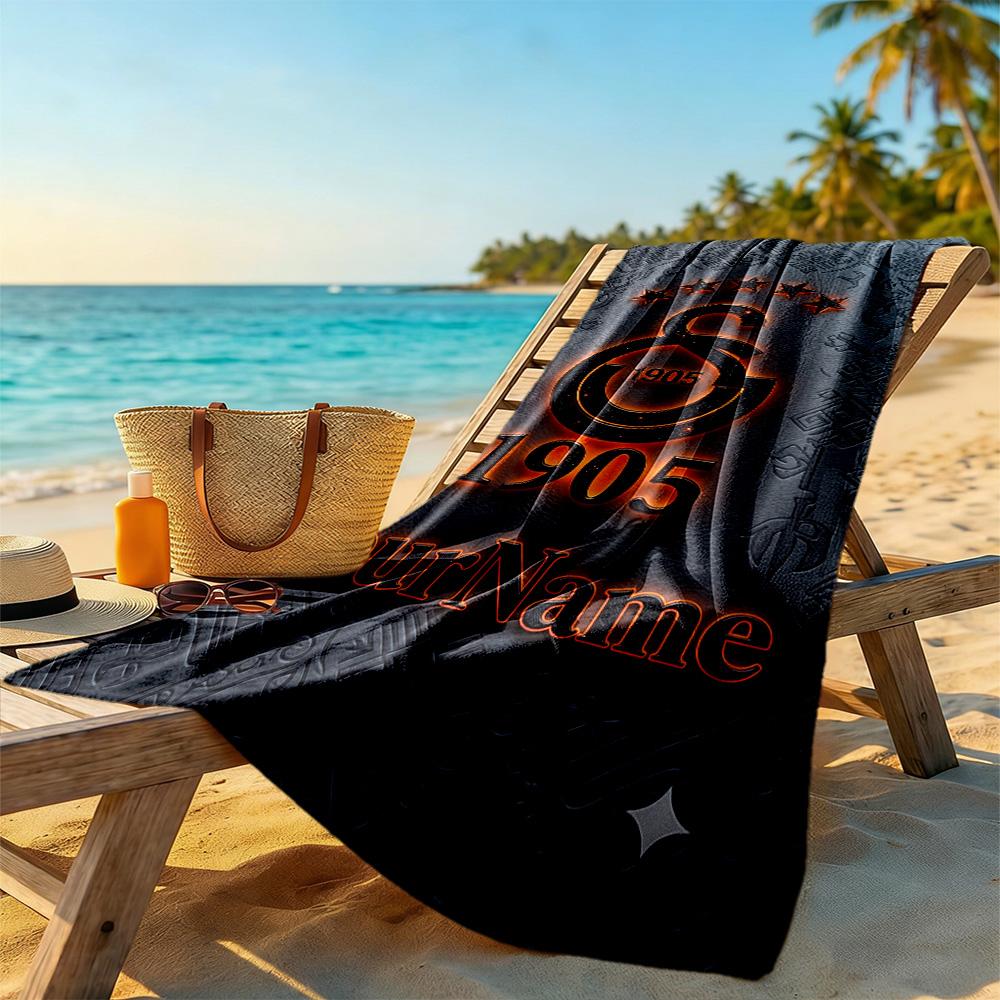 Galatasaray Customize Your Name Beach Towel Super Soft Microfiber Quickdry Fabric Portable For Swimmingbeachcamping Travel Beach Accessoriesgym