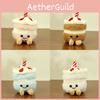 Cute Plush Cartoon Keychain Toy Cake Milk Tea Cup Accessory In Sweet Colors