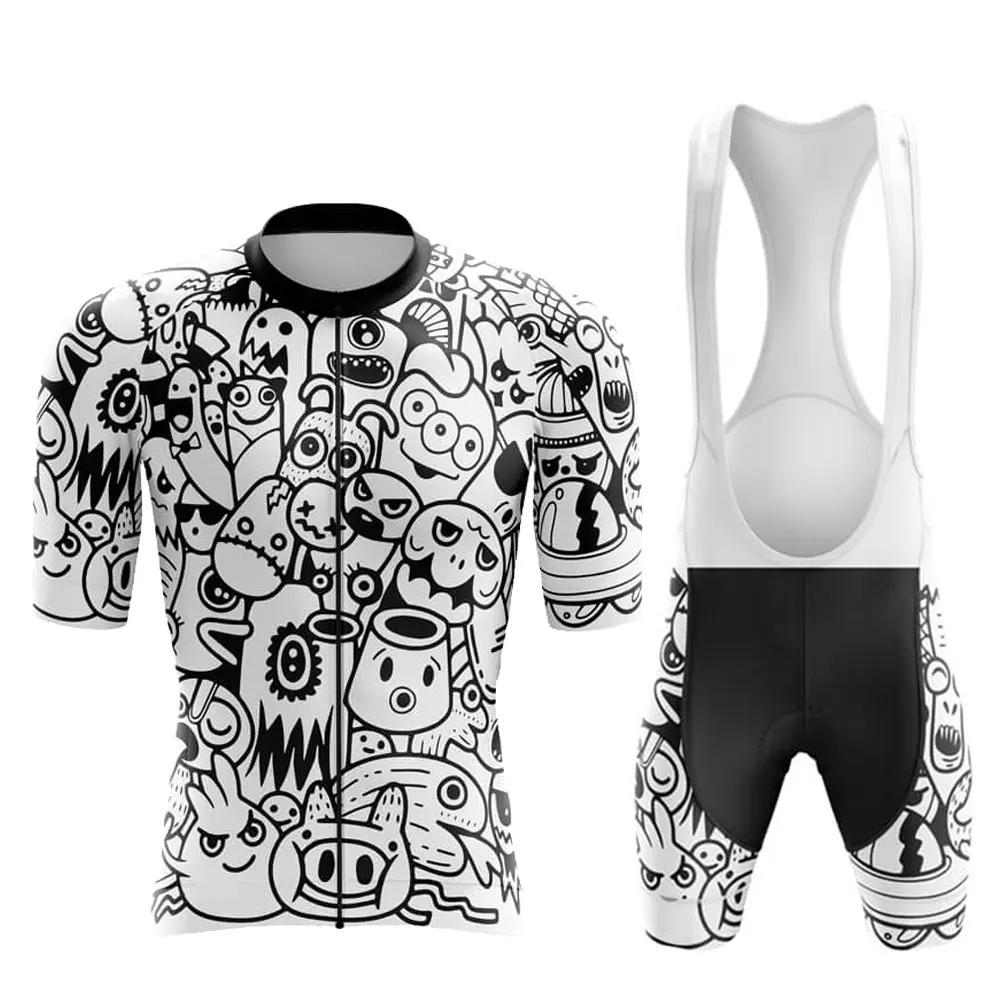 Cartoon Cycling Clothing Men Ropa Ciclismo MTB Cycling Clothes Short Sleeve Bike Short Maillot Ciclismo Jersey Set Cycling Suits