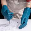 Qicai Yanxuan Short Thickened Fleece-Lined Rubber Household Gloves