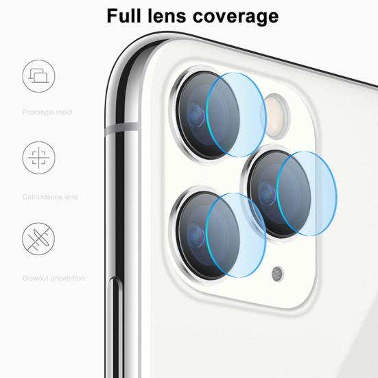 Flash Phone Care Tempered Glass Dust-Proof Back Camera Lens Protective Film for iPhone 11 Pro Max